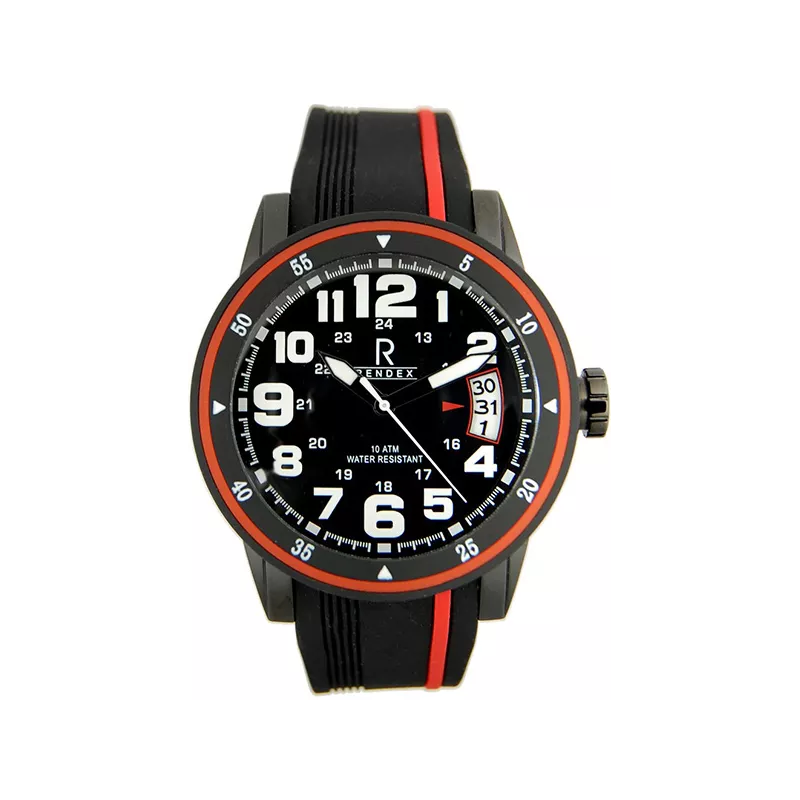 RENDEX Fashion Sportuhr Quartz schwarz-orange