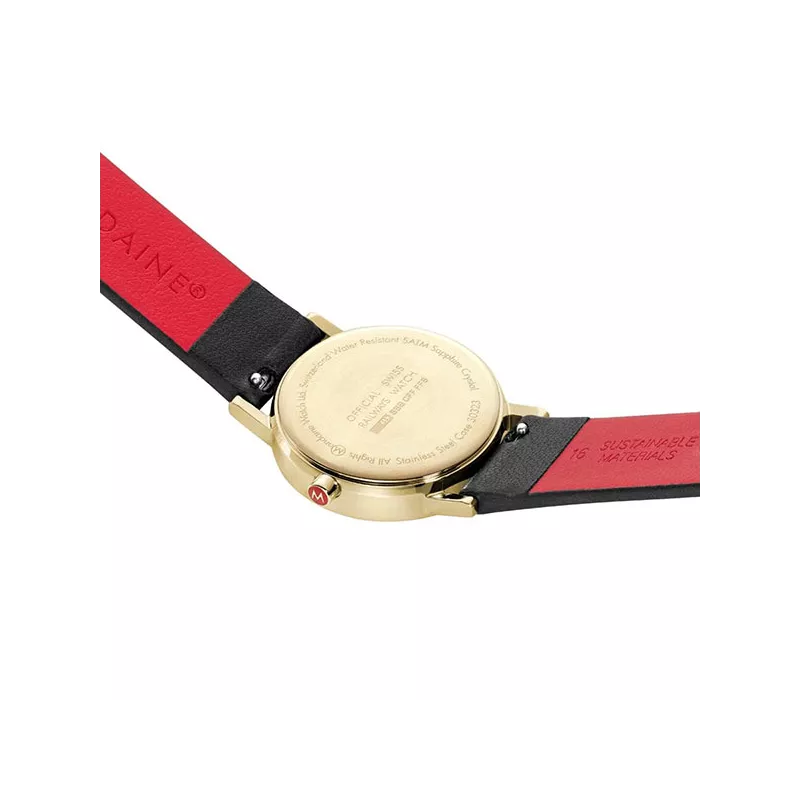 MONDAINE Classic 30 Bahnhofsuhr SBB vergoldet