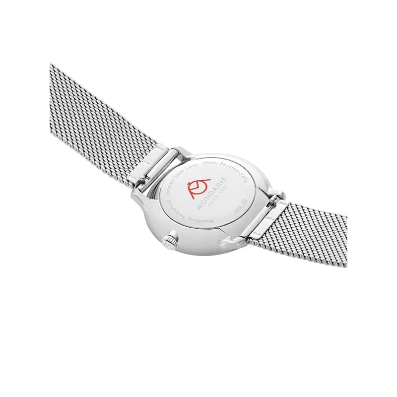 MONDAINE Doppio Quartz 33 Recy-Stahl grau