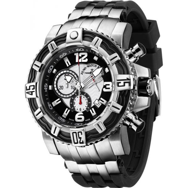 ZENO-WATCH BASEL, Neptun 2 Quartz Chrono, Edelstahl schwarz ZENO-WATCH BASEL, Neptun 2 Quartz Chrono, Edelstahl schwarz