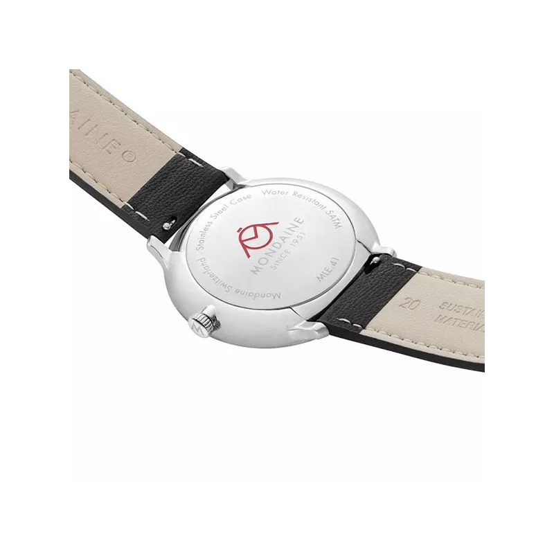 MONDAINE Doppio Solar 41 Recy-Stahl schwarz