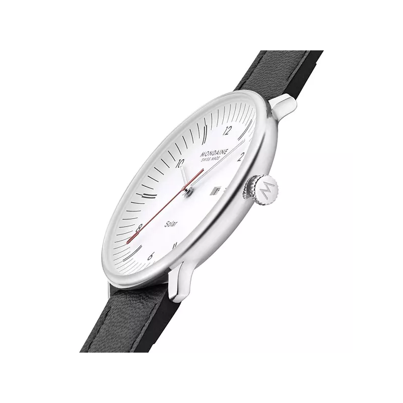 MONDAINE Doppio Solar 41 Recy-Stahl schwarz
