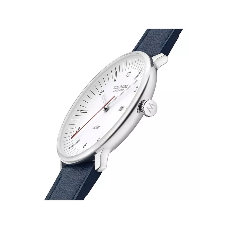 MONDAINE Doppio Solar 41 Recy-Stahl blau