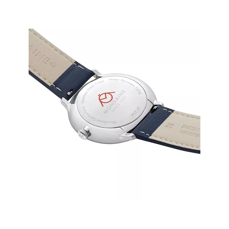 MONDAINE Doppio Solar 41 Recy-Stahl blau