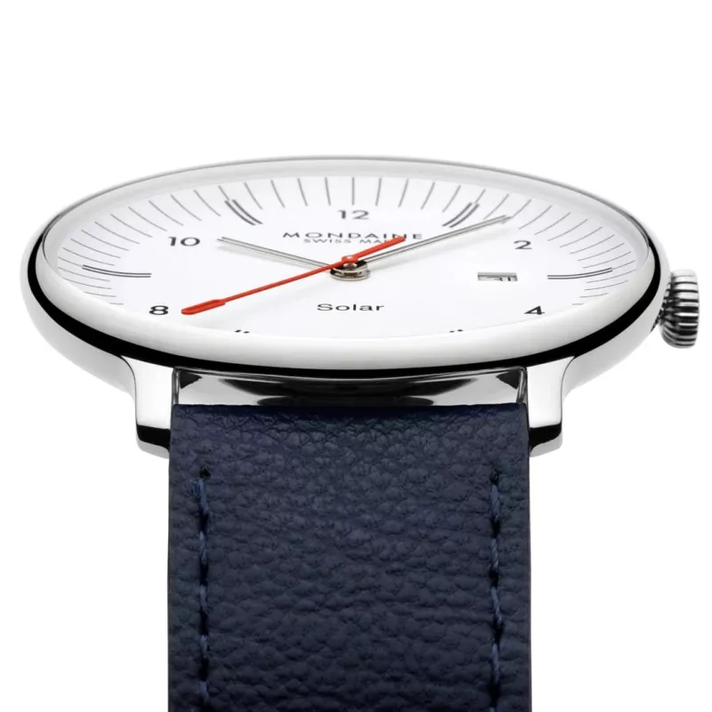MONDAINE Doppio Solar 41 Recy-Stahl blau