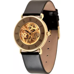 ZENO-WATCH BASEL Skelett Handaufzuguhr vergoldet