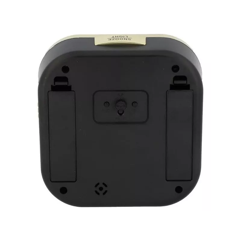 ATLANTA grosser Funkwecker Silent mit Glockenalarm schwarz/gold