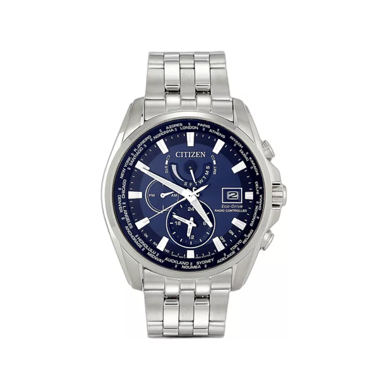 CITIZEN Elegant Weltzeit Eco Drive Solar Funkuhr Edelstahl