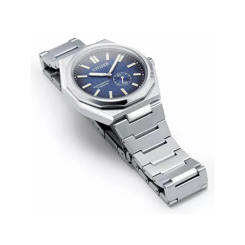 CITIZEN Zenshin 60 Stunden Automatik Titanuhr blau
