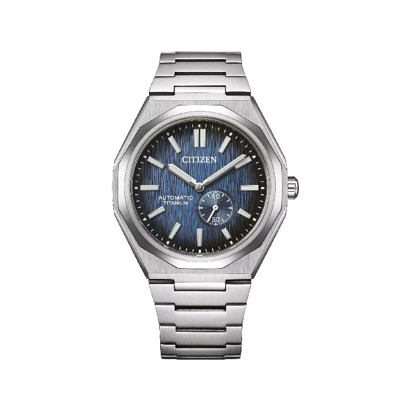 CITIZEN Zenshin 60 Stunden Automatik Titanuhr blau