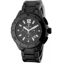 RENDEX Tachymeter Chrono Quartzuhr Keramikband schwarz