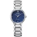 CITIZEN Elegant Lady Eco-Drive Solaruhr Edelstahl blau