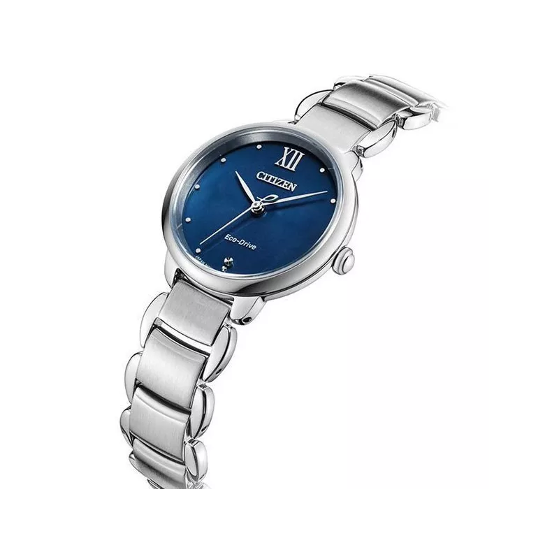 CITIZEN Elegant Lady Eco-Drive Solaruhr Edelstahl blau
