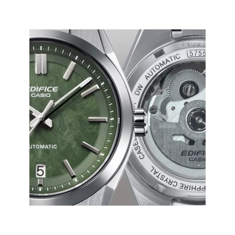 CASIO Edifice Automatik Uhr Edelstahl grün
