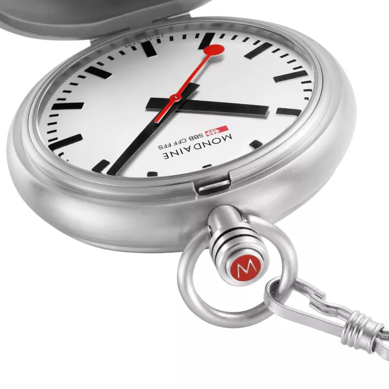 Design Taschenuhr Quartz MONDAINE SBB Savonette