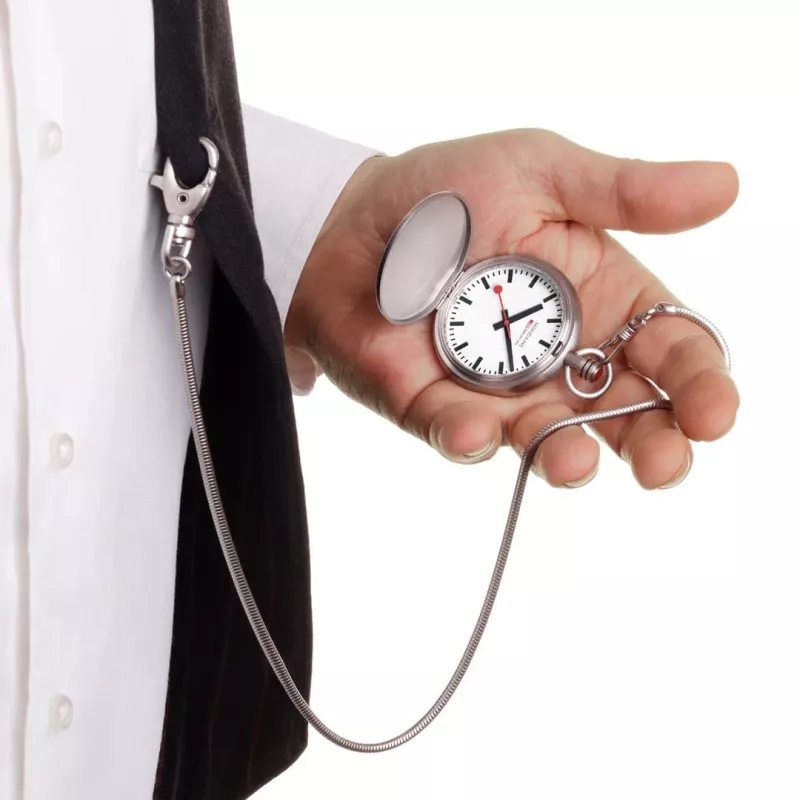 Design Taschenuhr Quartz MONDAINE SBB Savonette