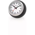 MONDAINE Globe Clock Quartz Tischuhr SBB Bahnhofsuhr schwarz