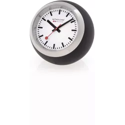 MONDAINE Globe Clock Quartz Tischuhr SBB Bahnhofsuhr schwarz