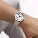 MONDAINE Essence Solar 41 Bahnhofsuhr weiss