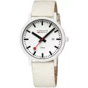 MONDAINE Essence Solar 41 Bahnhofsuhr weiss