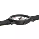 MONDAINE Essence Solar 41 Bahnhofsuhr schwarz