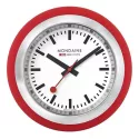 MONDAINE Globe Clock Quartz Tischuhr SBB Bahnhofsuhr rot