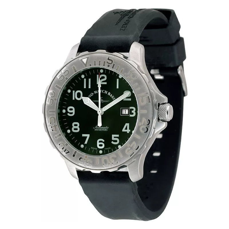 ZENO-WATCH BASEL Herkules XL Herrenuhr Automatik dunkellgrün