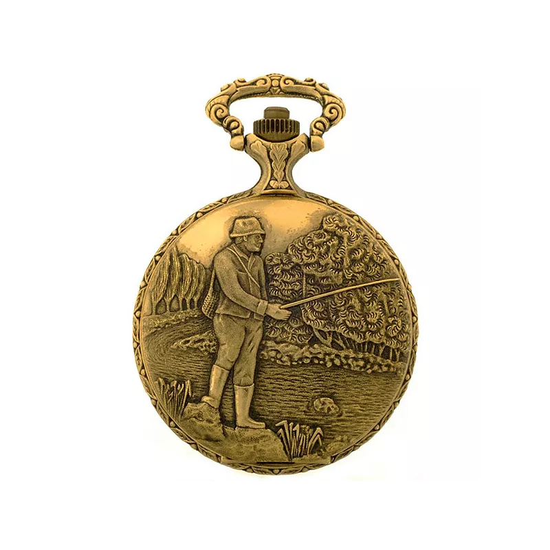 VintageTaschenuhr Quartz Fischer bronc