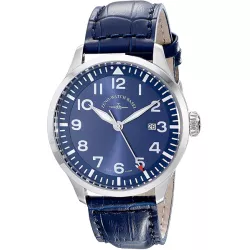 ZENO-WATCH BASEL Navigator Quartz Fliegeruhr blau