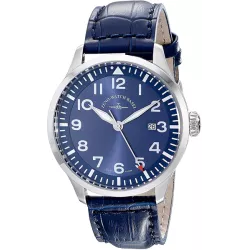 ZENO-WATCH BASEL Pilot Navigator Quartz Fliegeruhr blau