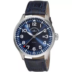 ZENO-WATCH BASEL Navigator Quartz Fliegeruhr blau