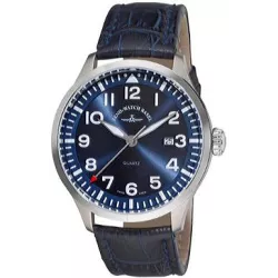 ZENO-WATCH BASEL Pilot Navigator Quartz Fliegeruhr blau