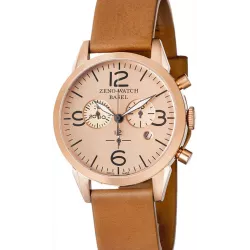 ZENO-WATCH BASEL Vintage Line Chronograph Quartzuhr vergoldet