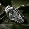 CITIZEN Promaster Navihawk Pilot Chrono Eco-Drive Solaruhr Stahl grün