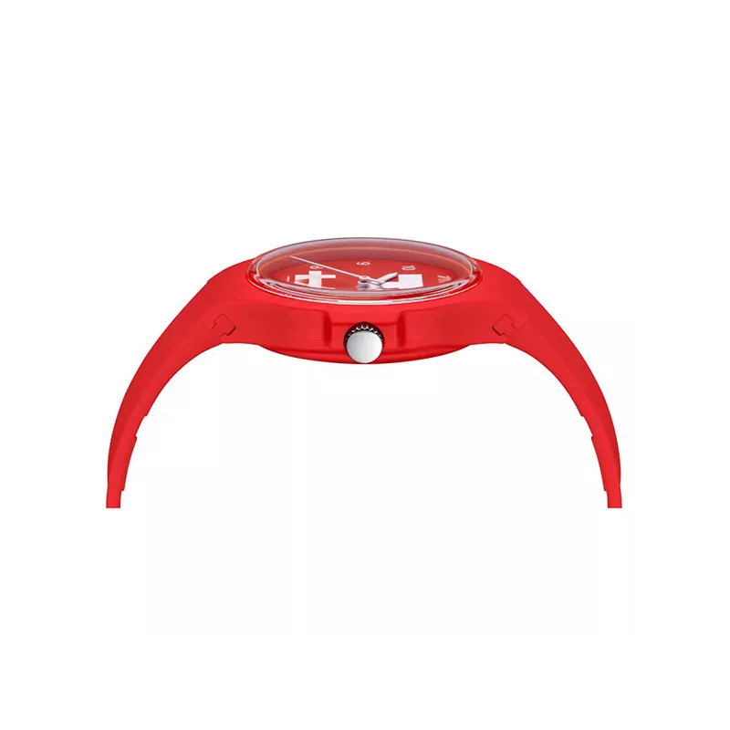 M-WATCH Core 37 Schweizer Quartzuhr rot weiss