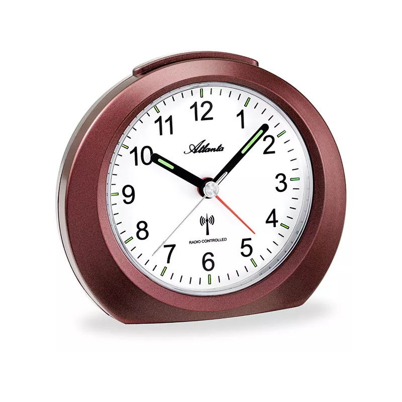 ATLANTA No Tick Funkwecker Silent bronze-metallic