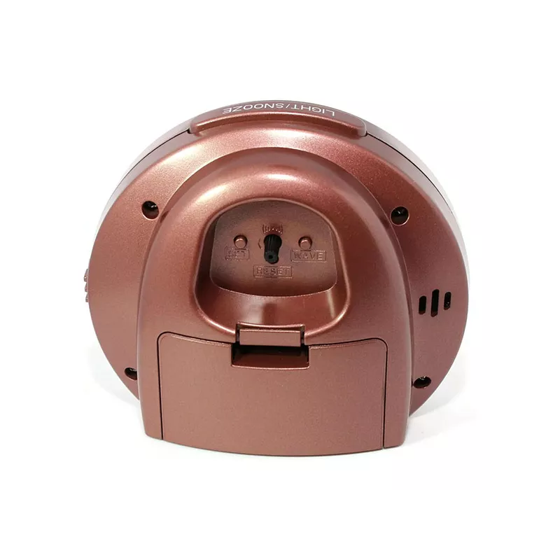 ATLANTA No Tick Funkwecker Silent bronze-metallic