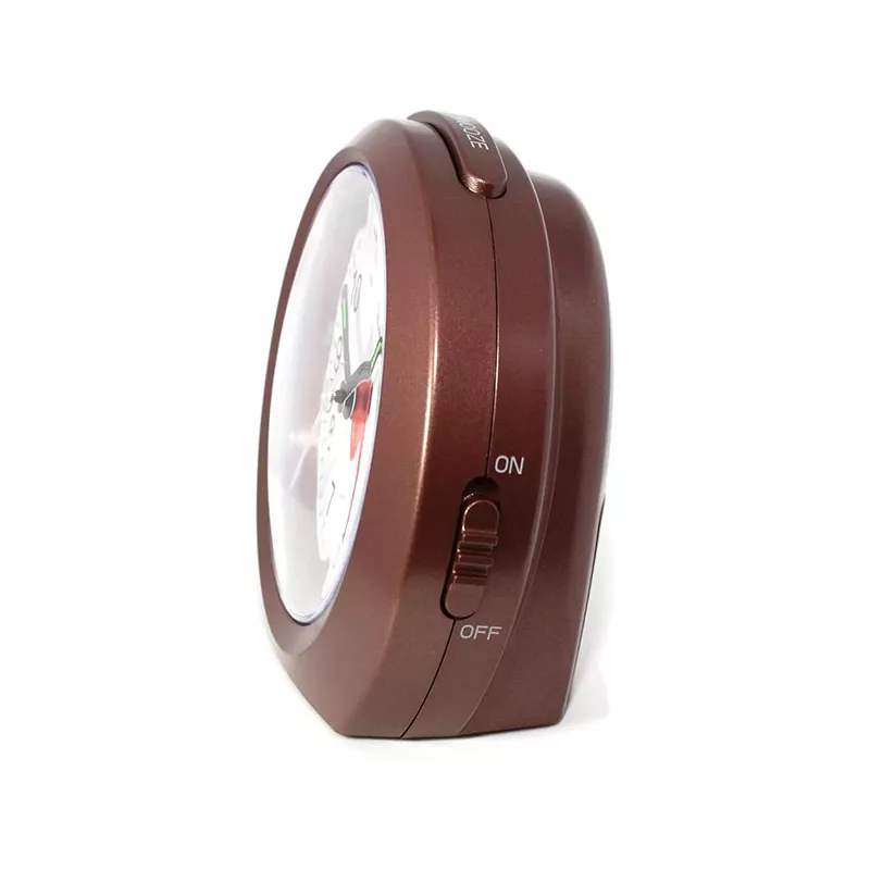 ATLANTA No Tick Funkwecker Silent bronze-metallic
