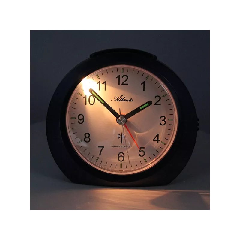 ATLANTA No Tick Funkwecker Silent bronze-metallic