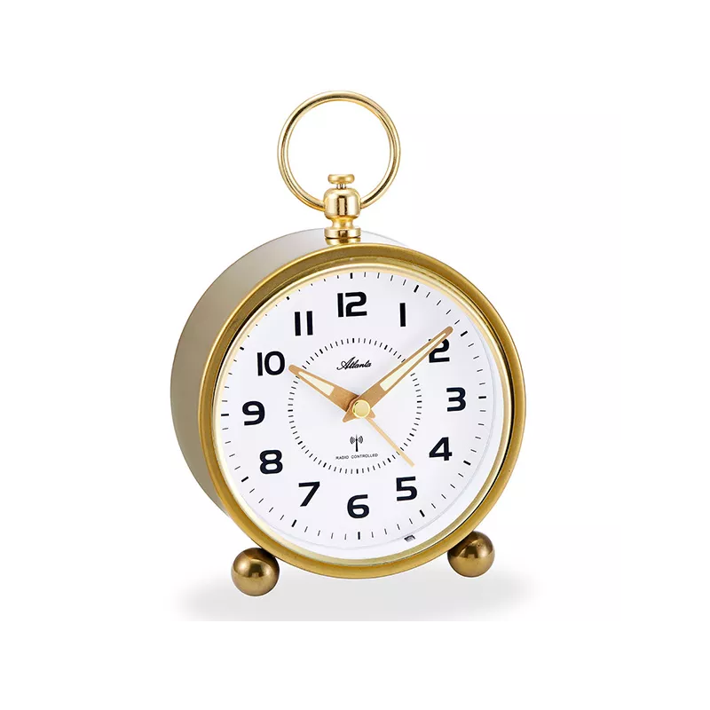 ATLANTA Retro Klassik Funkwecker Silent gold