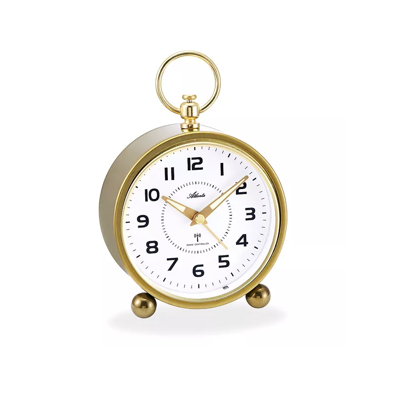 ATLANTA Retro Klassik Funkwecker Silent gold