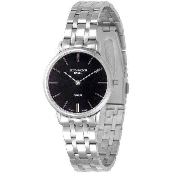 ZENO-WATCH BASEL, Bauhaus Damenuhr Quartz, Edelstahl schwarz ZENO-WATCH BASEL, Bauhaus Damenuhr Quartz, Edelstahl schwarz