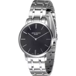 ZENO-WATCH BASEL Bauhaus Armbanduhr Quartz Edelstahl schwarz