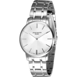 ZENO-WATCH BASEL Bauhaus Armbanduhr Quartz Edelstahl silber