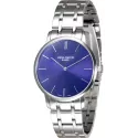 ZENO-WATCH BASEL Bauhaus Armbanduhr Quartz Edelstahl blau