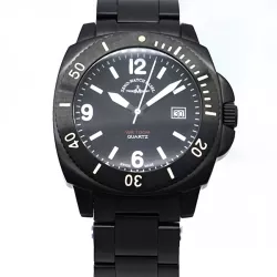 ZENO-WATCH BASEL Diver Look Quartzuhr schwarz