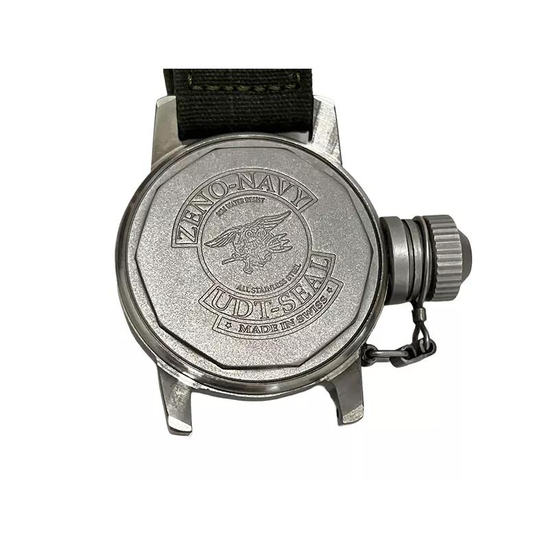 ZWB Navy Vintage Military Handaufzuguhr grosser Überkrone schwarz