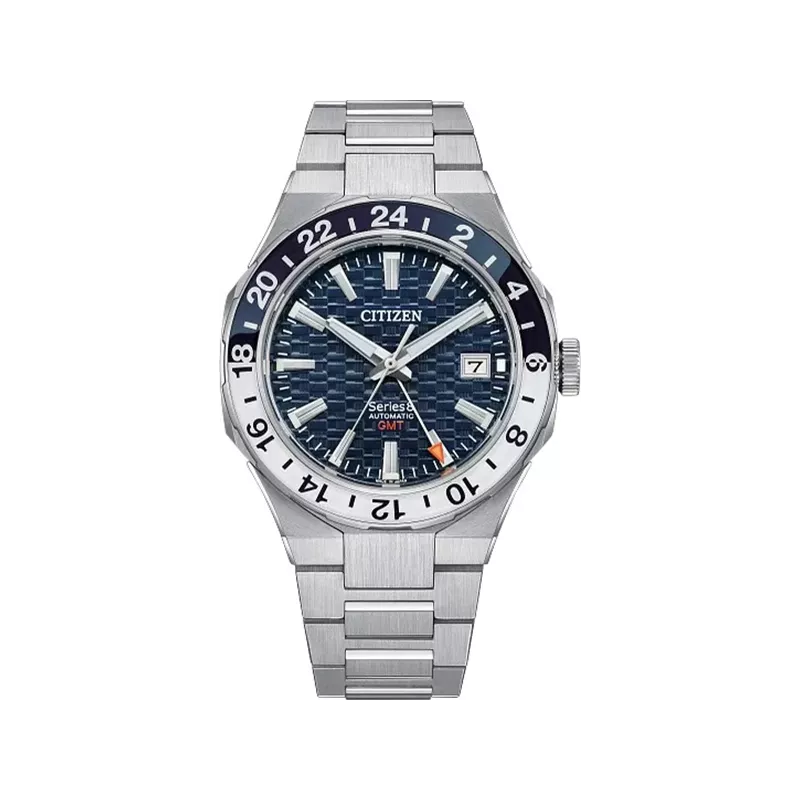 CITIZEN Series 8 GMT Automatik Stahl schwarz