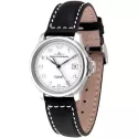 ZENO-WATCH BASEL Retro Basic Automatik Uhr Datum weiss
