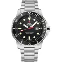 SWISS MILITARY Solar Sportuhr 43 Edelstahl schwarz MB